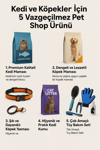 Kedi ve Köpekler İçin 5 Vazgeçilmez Pet Shop Ürünü | 2024’ün En Çok Arananları!